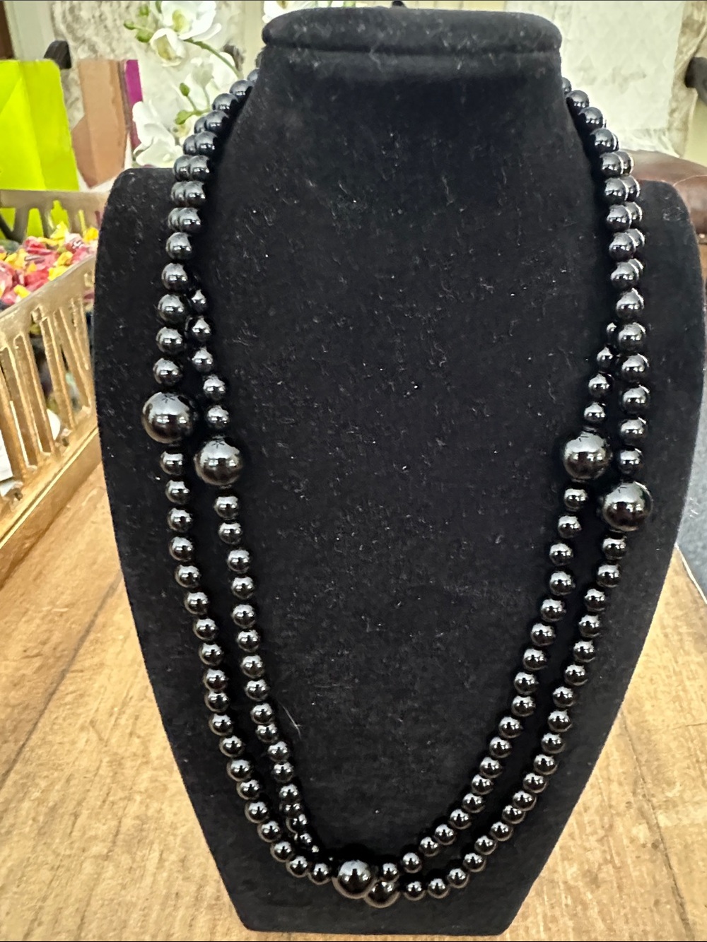 Jay King Double-Strand Glossy Black Beaded Necklace